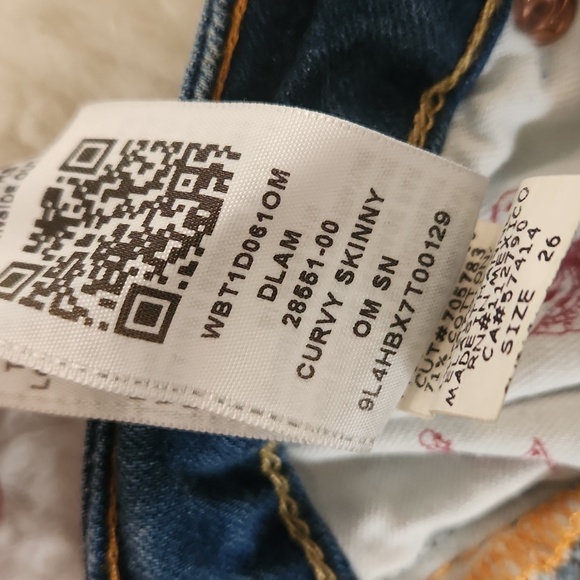 True Religion Jennie Mid Rise Curvy Skinny Jean Size 26 L 30 - Picture 8 of 13